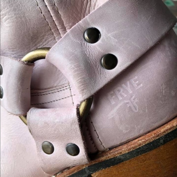 SOLD - FRYE Pink Harness Boots - Picture 2 of 6
